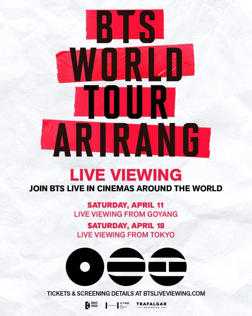 BTS – BTS WORLD TOUR „ARIRANG“ LIVE IN GOYANG & TOKIO (Ankündigungsplakat)