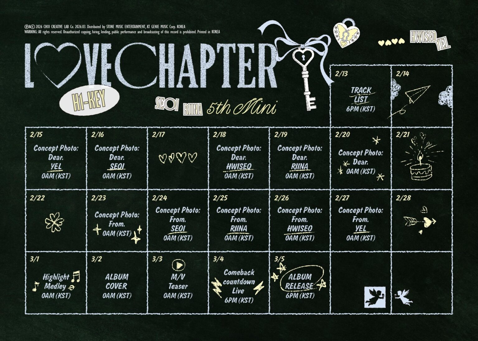 H1-KEY – 5. Mini-Album: LOVECHAPTER (Scheduler)