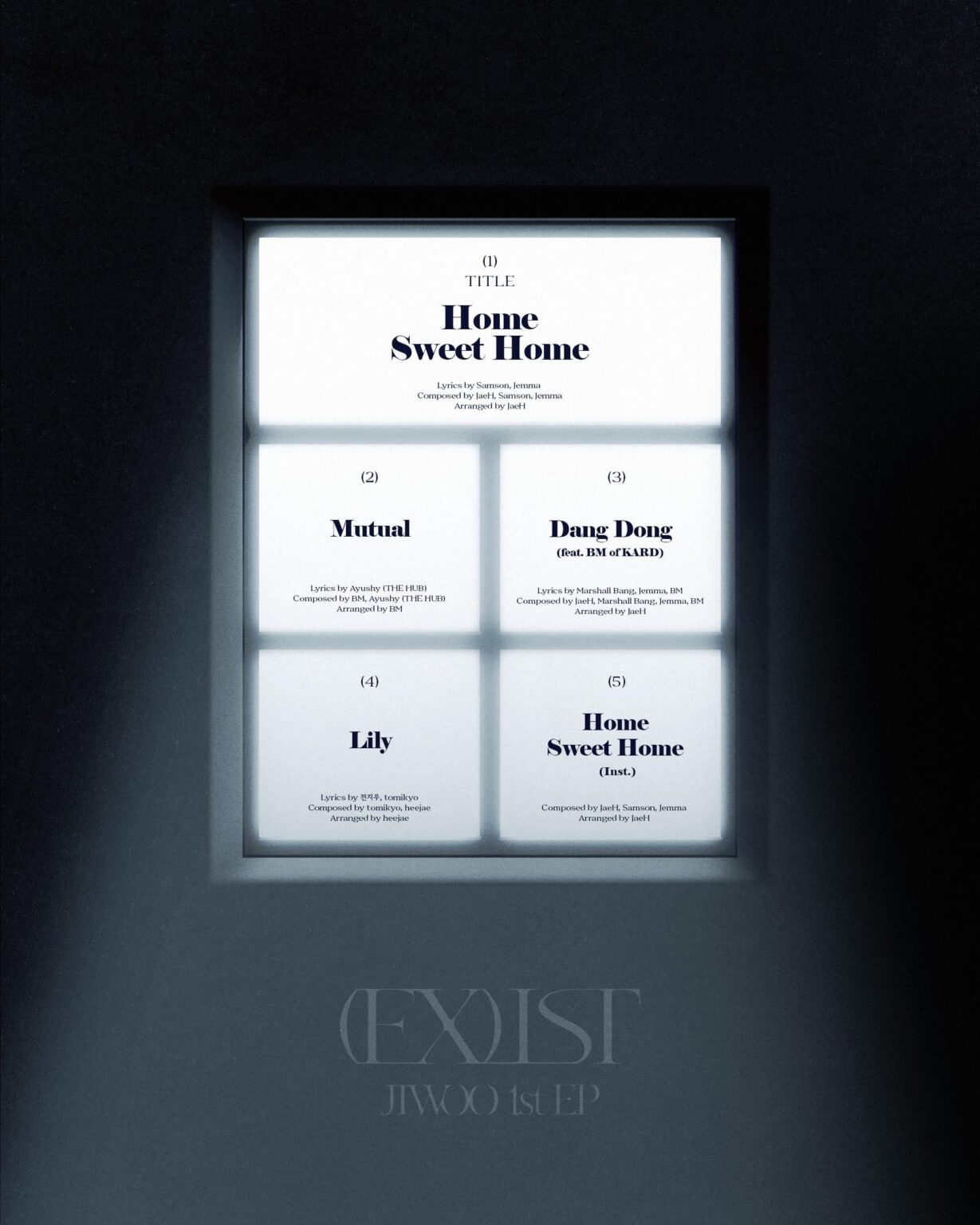 KARD Jiwoo – 1. EP: (EX)IST (Titelliste)