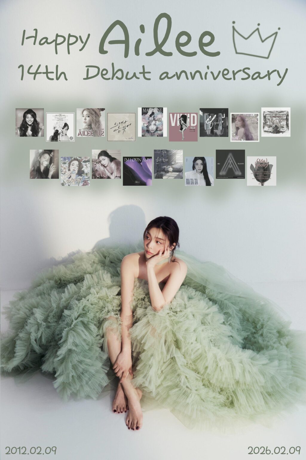 Herzlichen Glückwunsch zum 14. Jahrestag an Ailee!