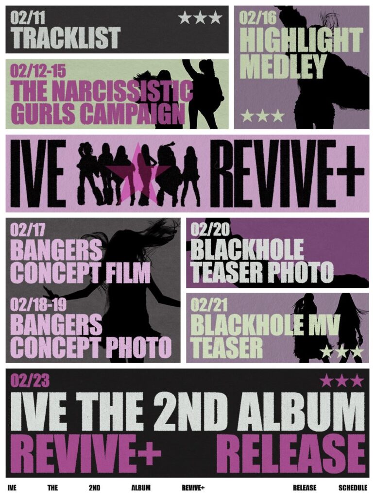 IVE – 2. Album: REVIVE+ (Spielplan)