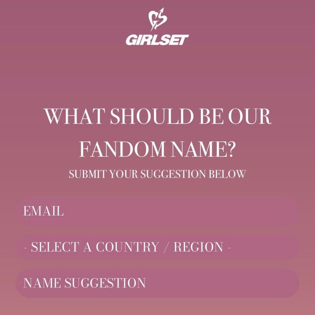 GIRLSET sammelt Vorschläge für ihren Fandomnamen