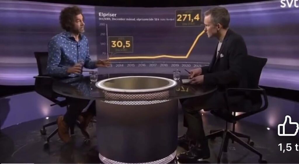 Ohne den Ausstieg aus der Kernenergie wären die Strompreise um 30–50 % niedriger, sagt Markus Wråke, Klima- und Energieexperte bei SVT