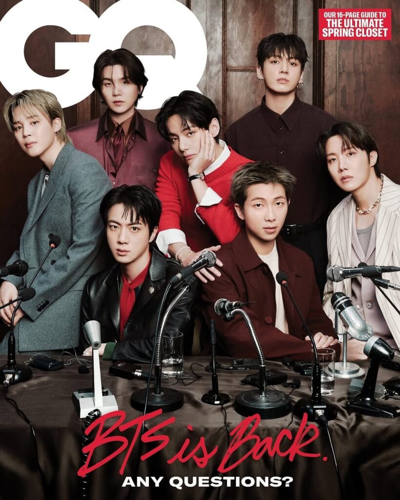 BTS – GQ (Cover und Bild der Ausgabe März 2026)