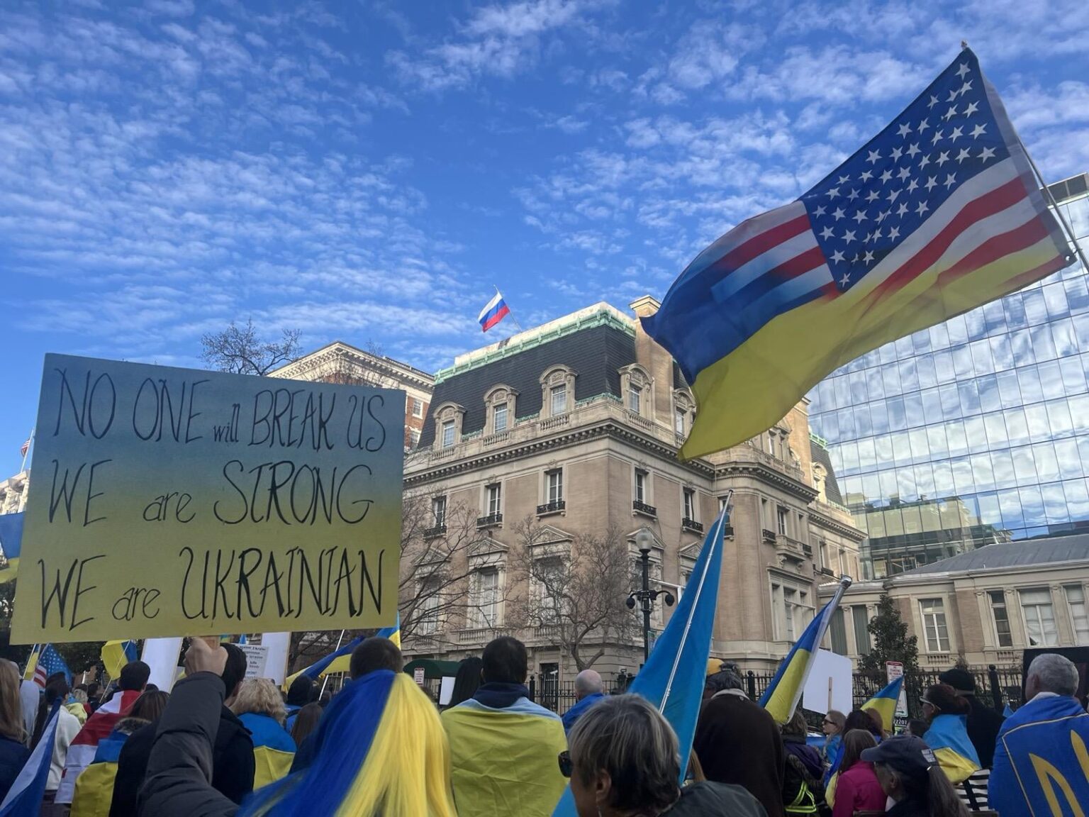 Protest vor der Residenz des russischen Botschafters, Washington DC