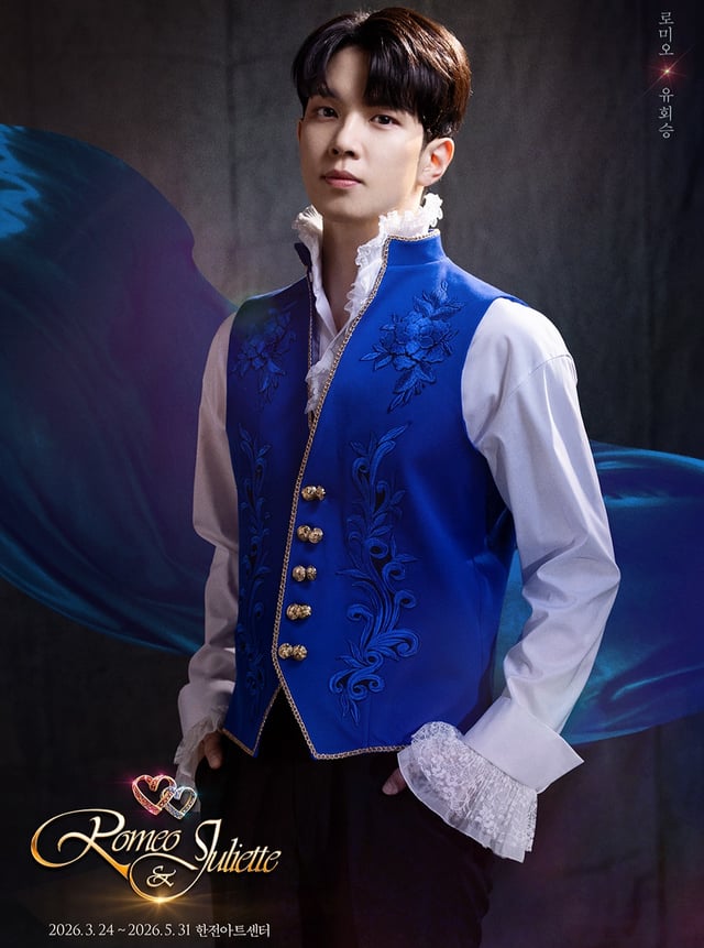Yoo Hweseung (N.Flying), New (THE BOYZ), Woobin (CRAVITY), Oh Jonghyuk (Click-B), Kim Hyunsoo (Forte di Quattro), Lee Jaejin (FTISLAND), Wonhyuk (E'LAST), Shim Eunjin (Baby VOX) – Romeo & Juliette (Cast Profile Pictures Ver. 1)