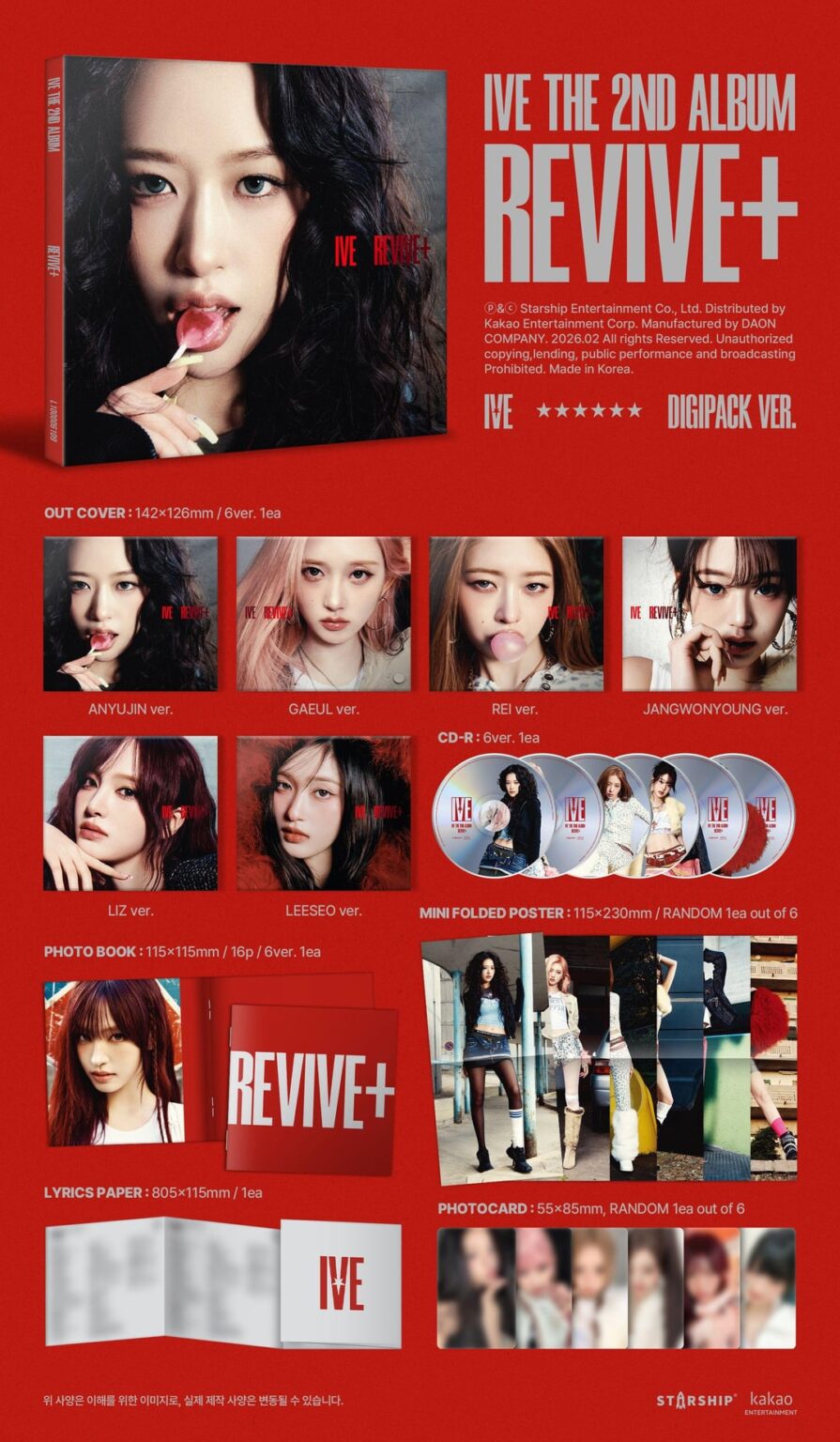 IVE – 2. Album: REVIVE+ (Details zur Albumverpackung)