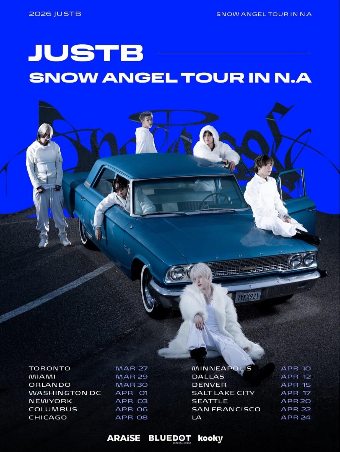 JUSTB – Snow Angel Tour 2026 in NA (Poster)