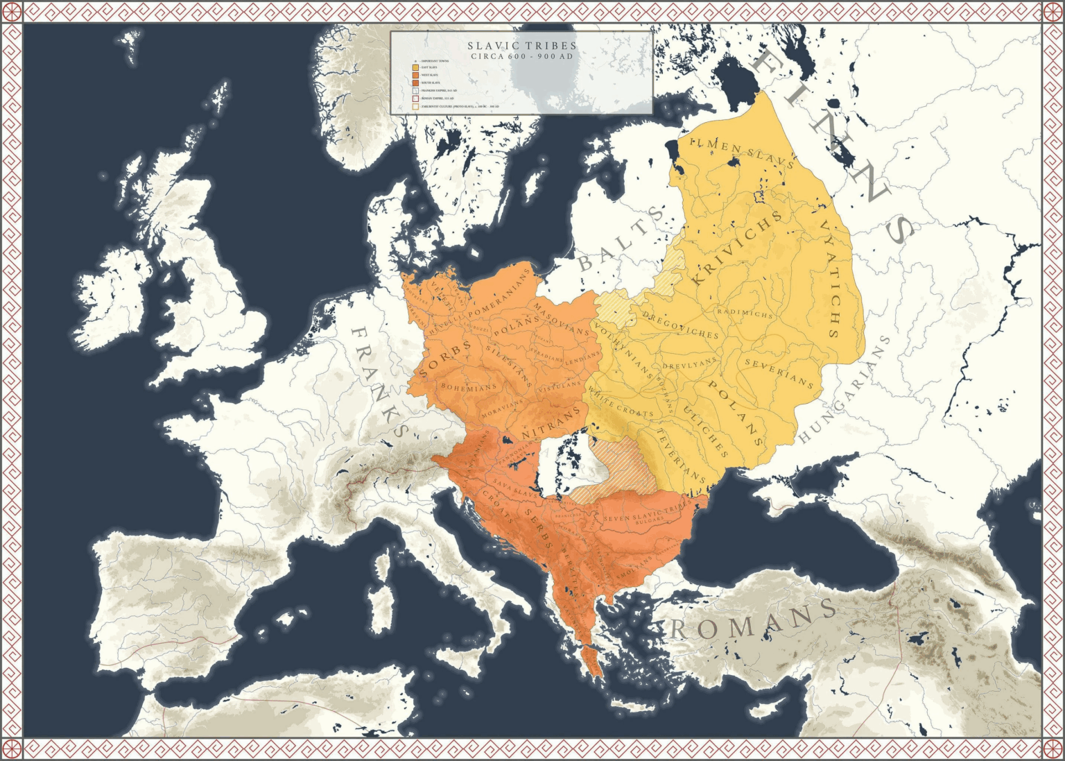 Slawische Stämme 600–900 n. Chr