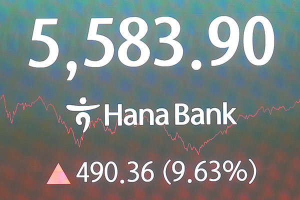 Südkoreanische Aktien steigen nach historischem Einbruch um 9,6 %