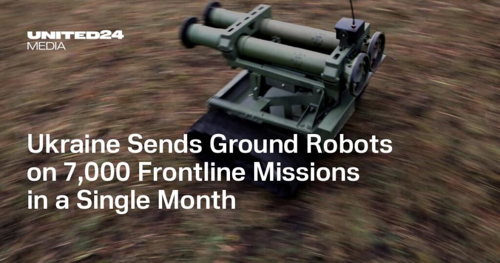 Die Ukraine schickt dieses Jahr bereits in einem einzigen Monat Bodenroboter zu 7.000 Fronteinsätzen