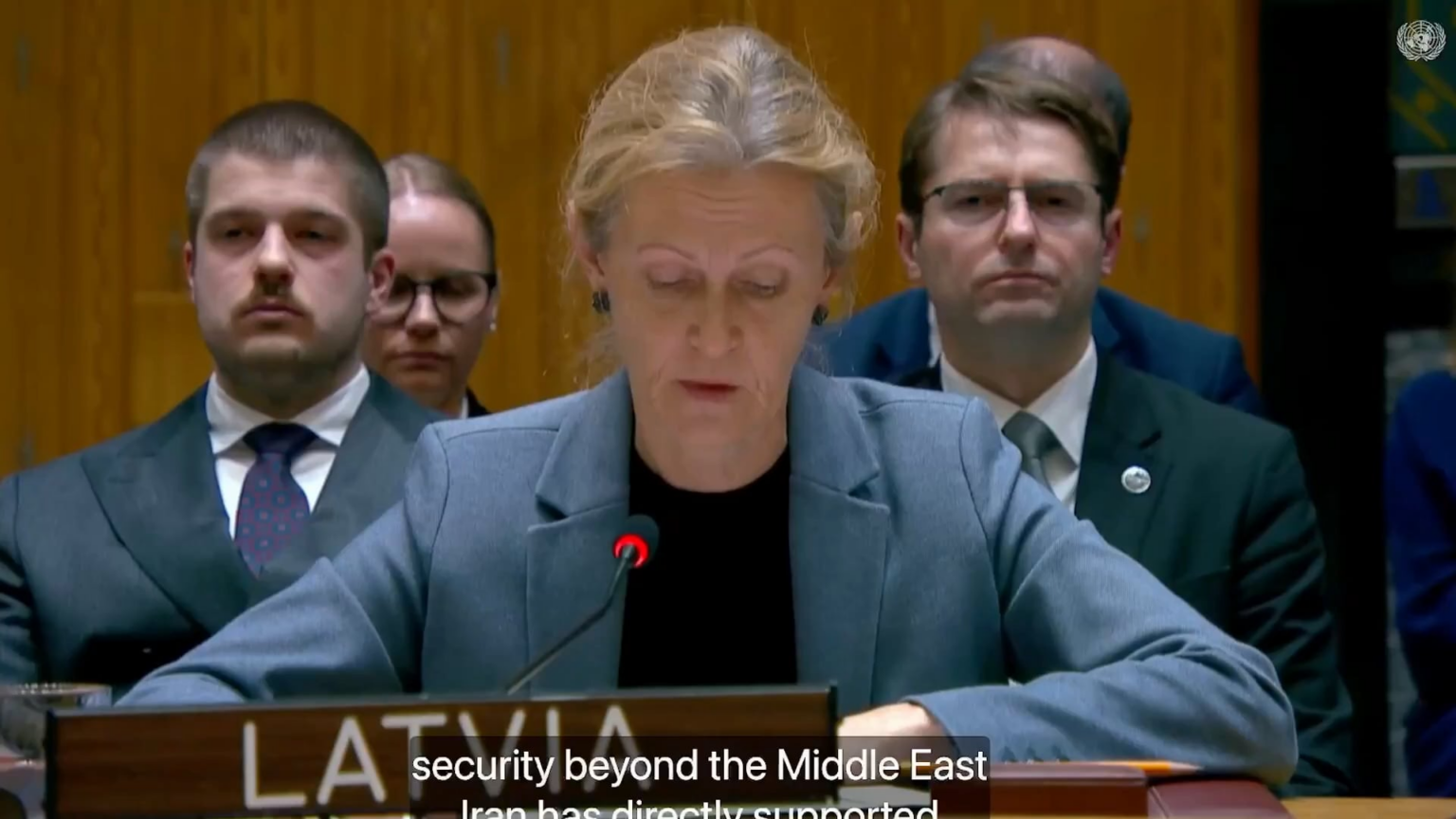 „Iranische Waffen und iranische Technologie haben dazu beigetragen, Tausende unschuldiger Ukrainer zu töten“, sagte Lettlands Botschafterin bei den Vereinten Nationen, Frau Sanita Pavļuta-Deslandes.