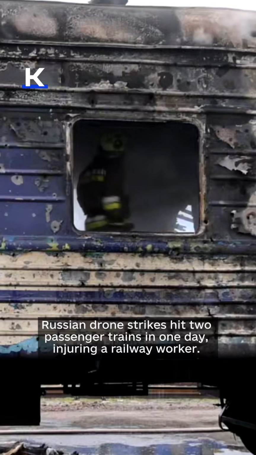 Russland eskaliert weiterhin Drohnenangriffe auf Personenzüge und die Eisenbahninfrastruktur Russland eskaliert weiterhin Drohnenangriffe auf Personenzüge und die Eisenbahninfrastruktur