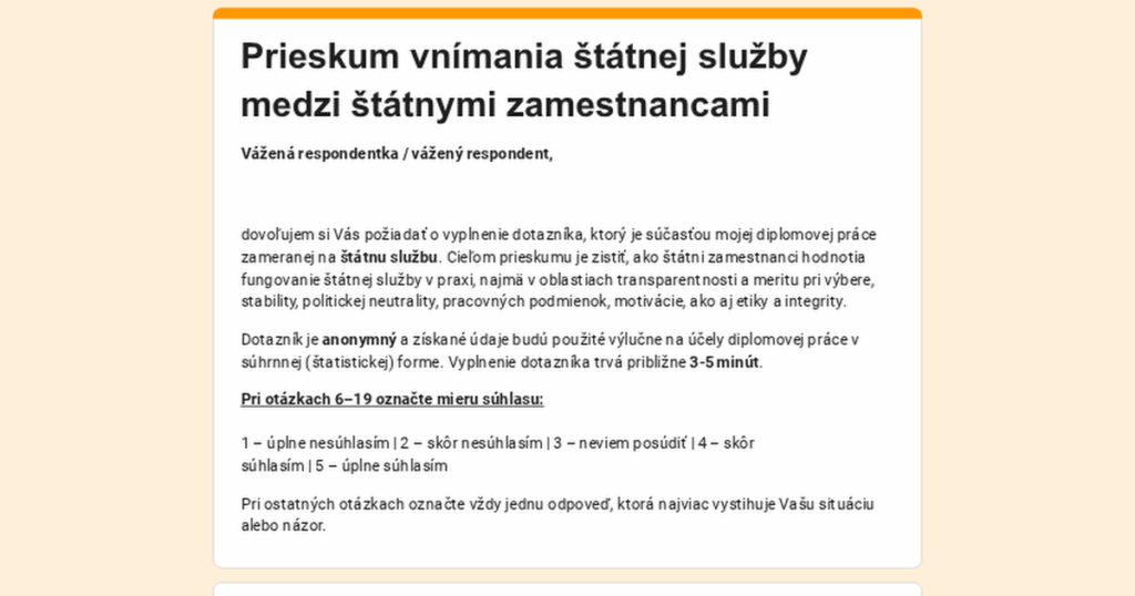 [štátni zamestnanci] [3min]  Wahrnehmung des öffentlichen Dienstes