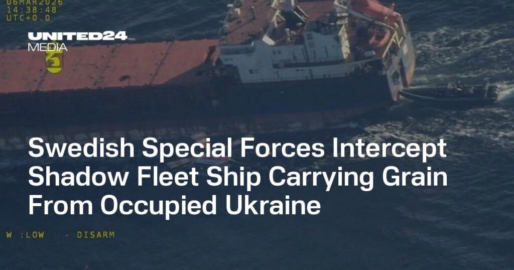 Schwedische Spezialeinheiten fangen Schattenflottenschiff mit Getreide aus der besetzten Ukraine ab