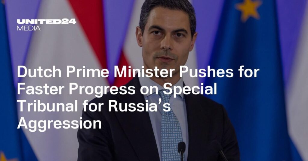 Der niederländische Premierminister drängt auf schnellere Fortschritte beim Sondertribunal für Russlands Aggression Der niederländische Premierminister drängt auf schnellere Fortschritte beim Sondertribunal für Russlands Aggression