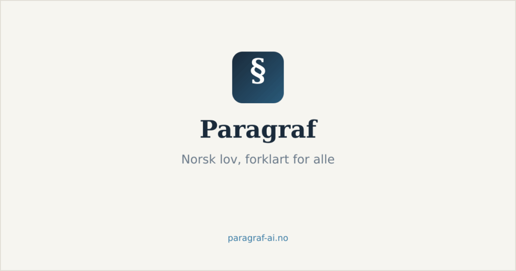 Hallo! haben ein Tool entwickelt, das hilft zu erklären, was das norwegische Recht tatsächlich sagt – freut sich über Feedback Hallo! haben ein Tool entwickelt, das hilft zu erklären, was das norwegische Recht tatsächlich sagt – freut sich über Feedback