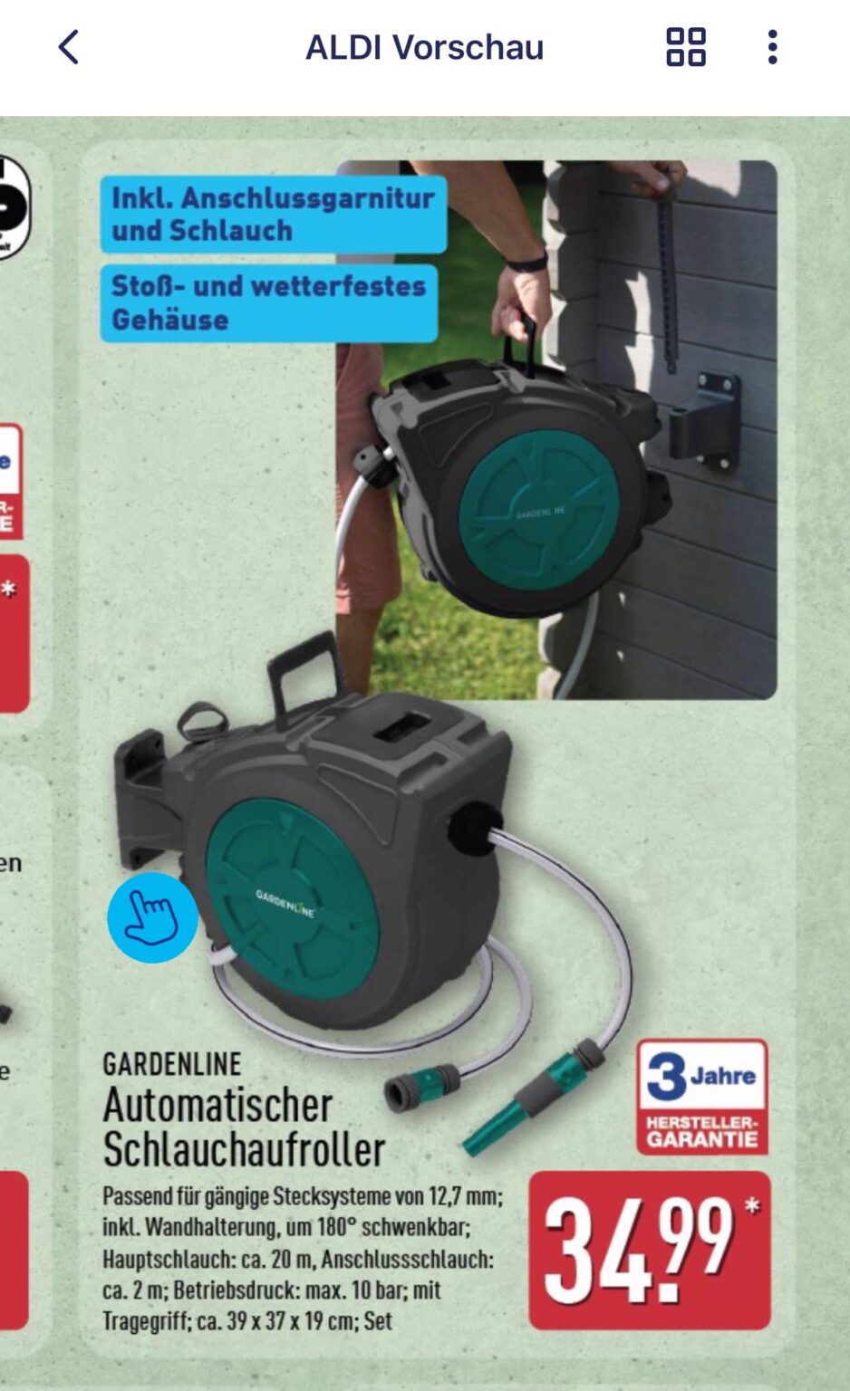 Gartenschlauchaufroller - Aldi