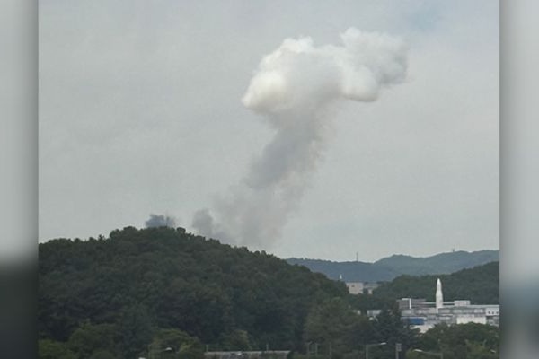 In der Hanwha Aerospace-Anlage in Daejeon bricht Feuer aus