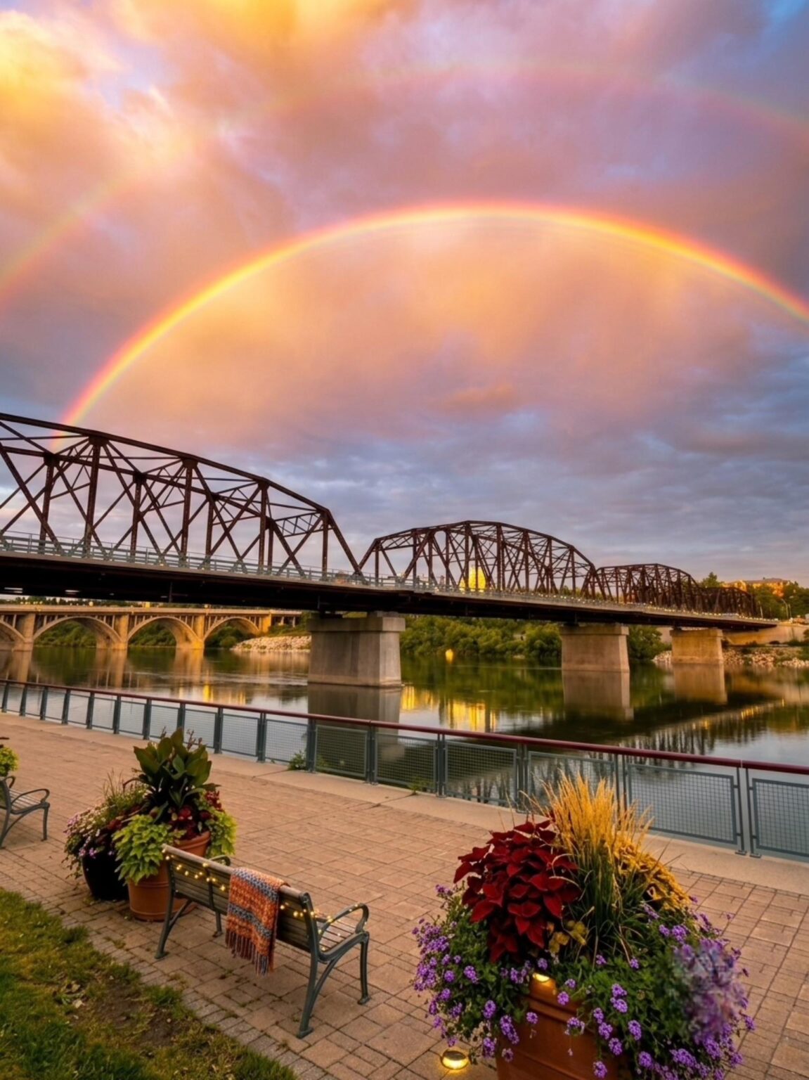 Saskatoon enttäuscht nie. Das heutige Meisterwerk: ein wunderschöner Regenbogen am Himmel. 🌈