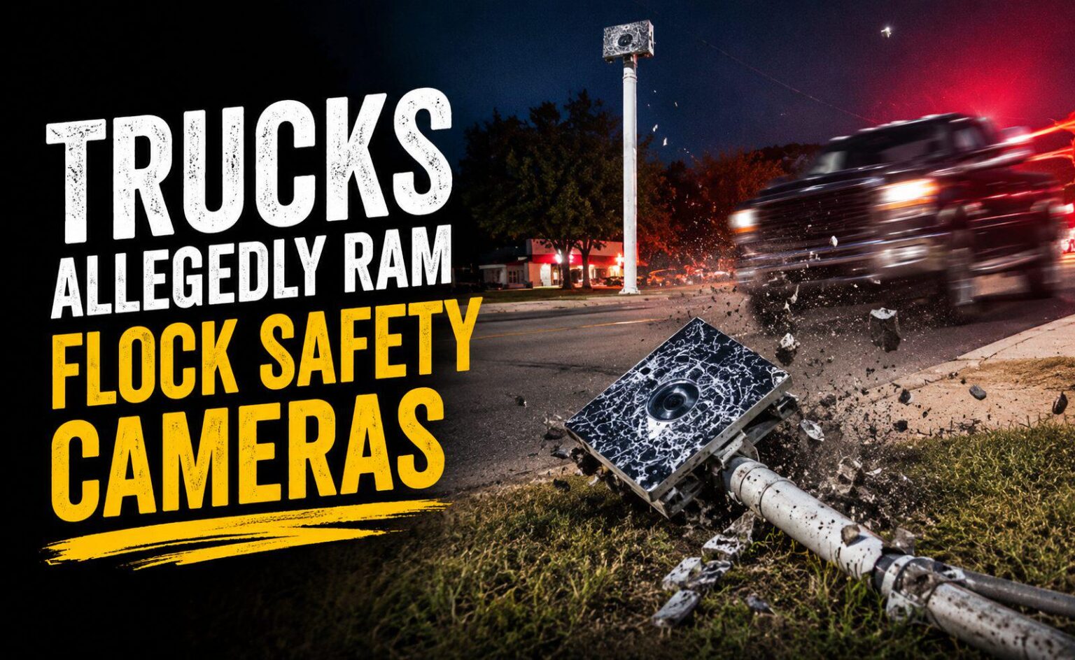 LKW-Fahrer rammen angeblich Radarkameras, um sie zu zerstören