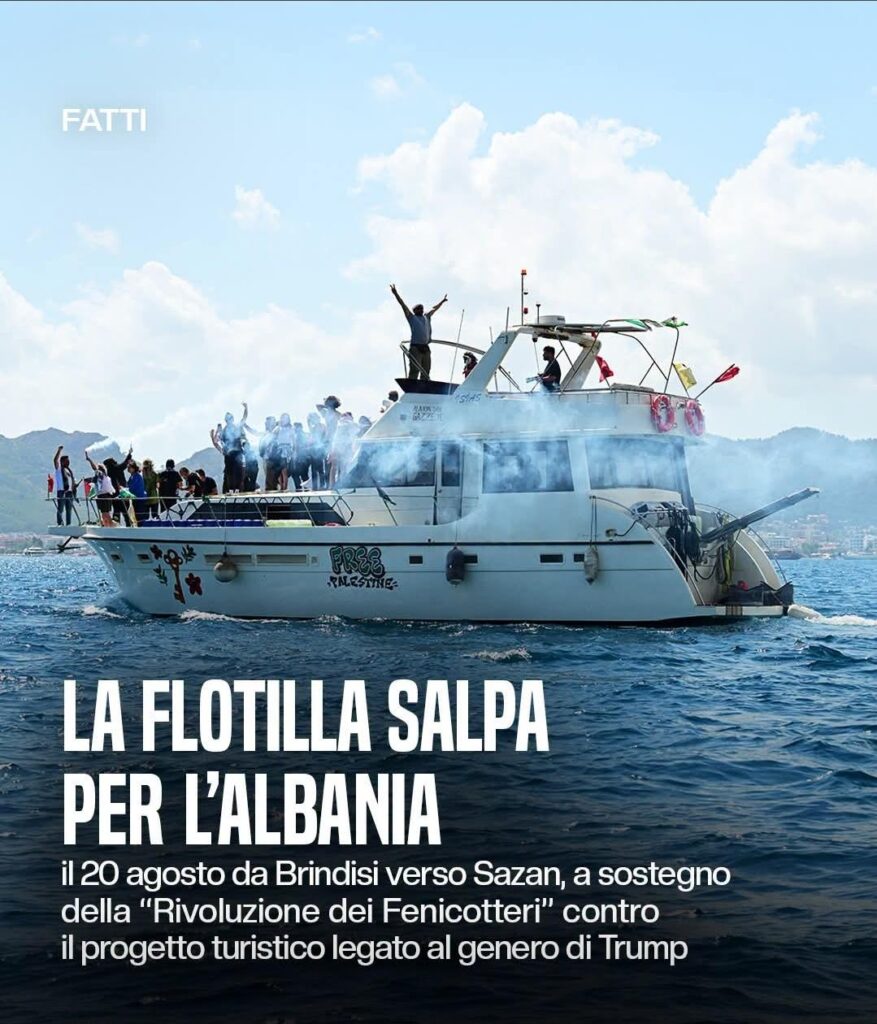 Heute unterstützt die Flottille den Protest Heute unterstützt die Flottille den Protest