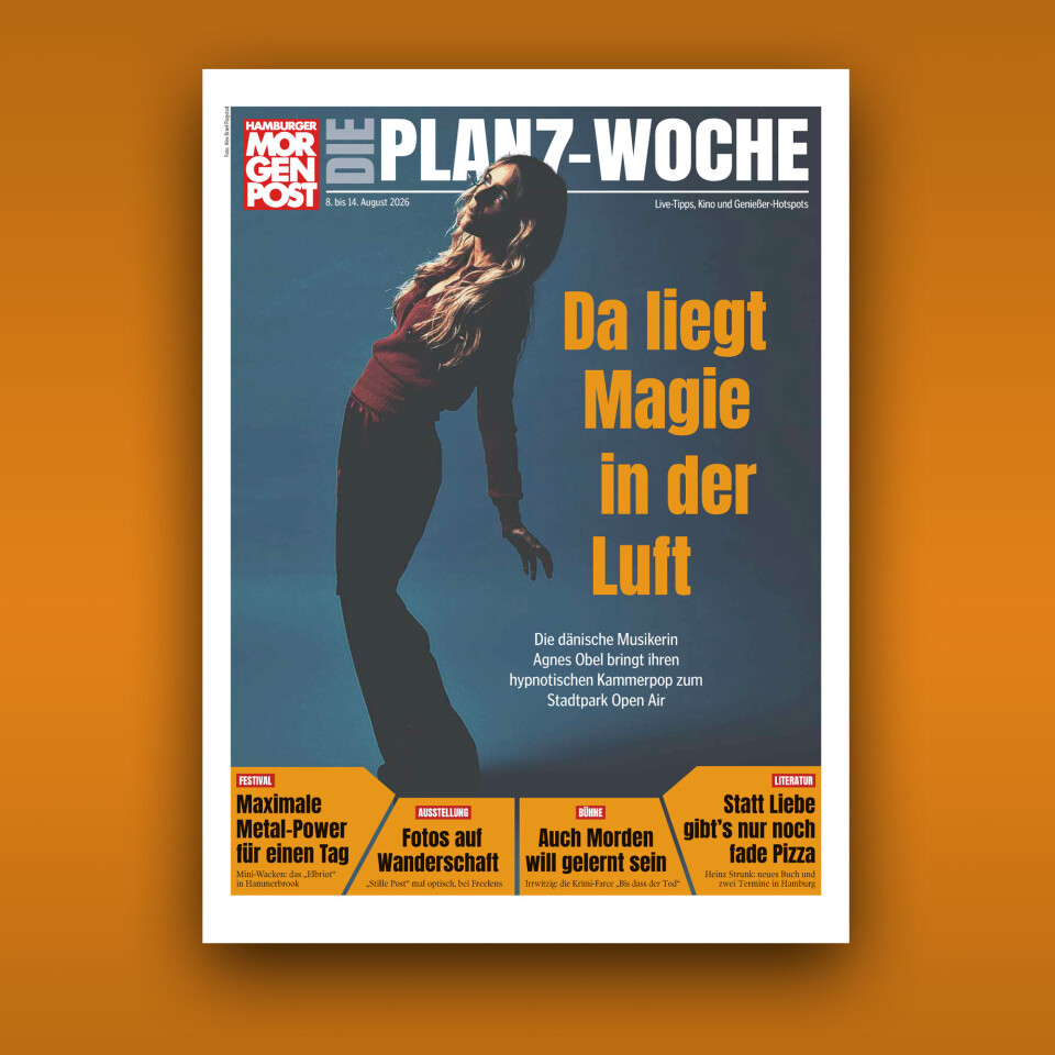 Magazincover „Plan7-Woche“ mit Person in akrobatischer Pose und gelber Schlagzeile.