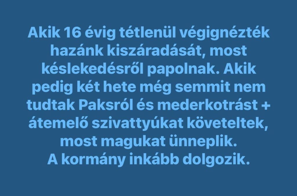 MP: Diejenigen, die 16 Jahre lang tatenlos zugesehen haben, wie unser Land austrocknet, predigen jetzt von Verzögerungen.
