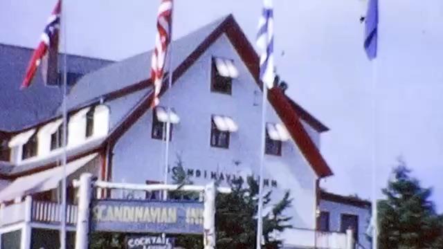 Gefundenes Filmmaterial: Vintage-Heimfilm von 1965. Eine lustige Gruppe im Scandinavian Inn, Campton, NH, USA!