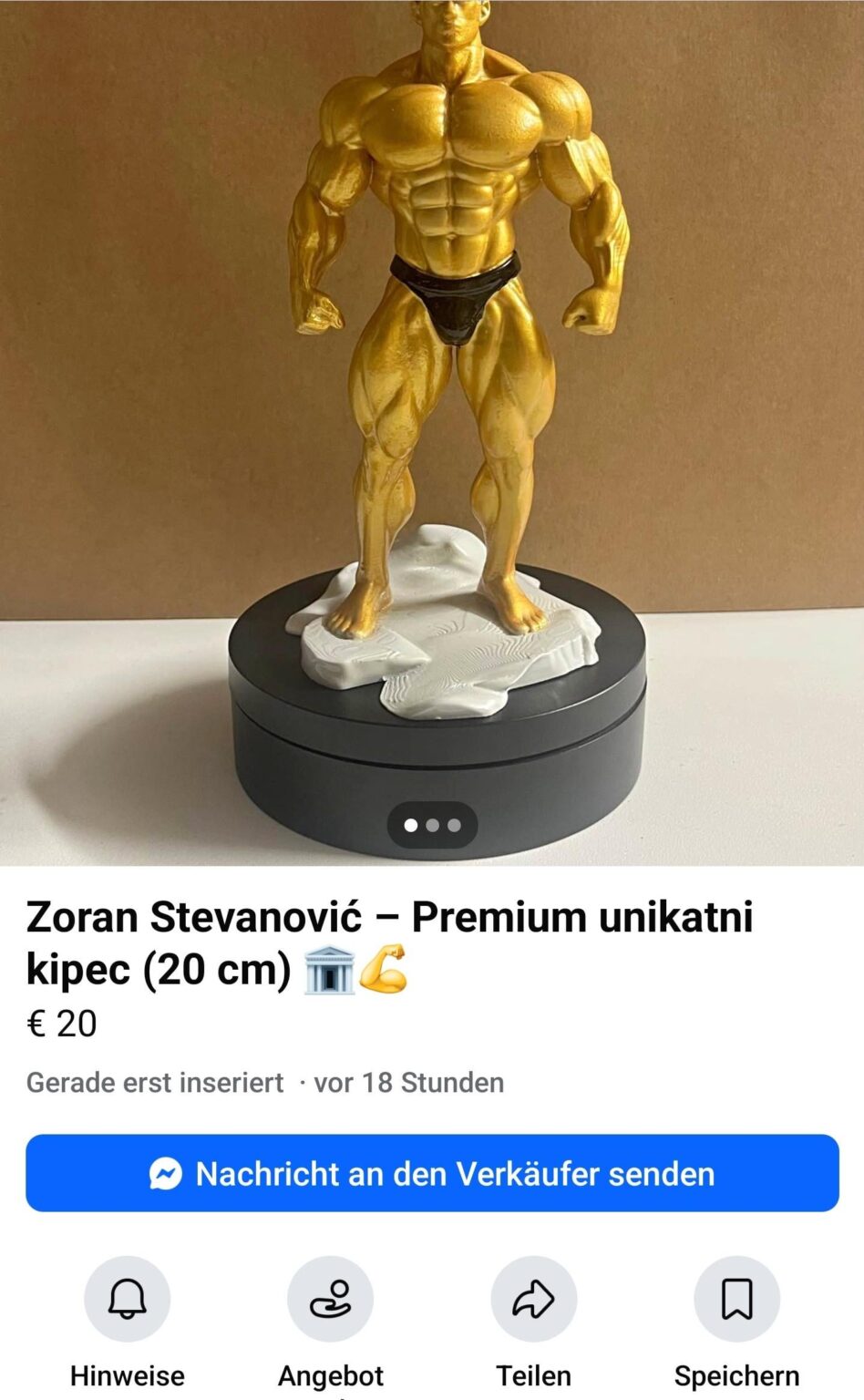 Statue von Stevot auf fb