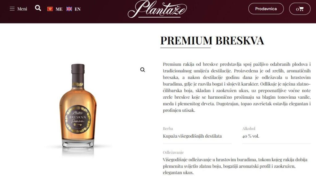 Plantaze Pfirsichbrand Premium Plantaze Pfirsichbrand Premium