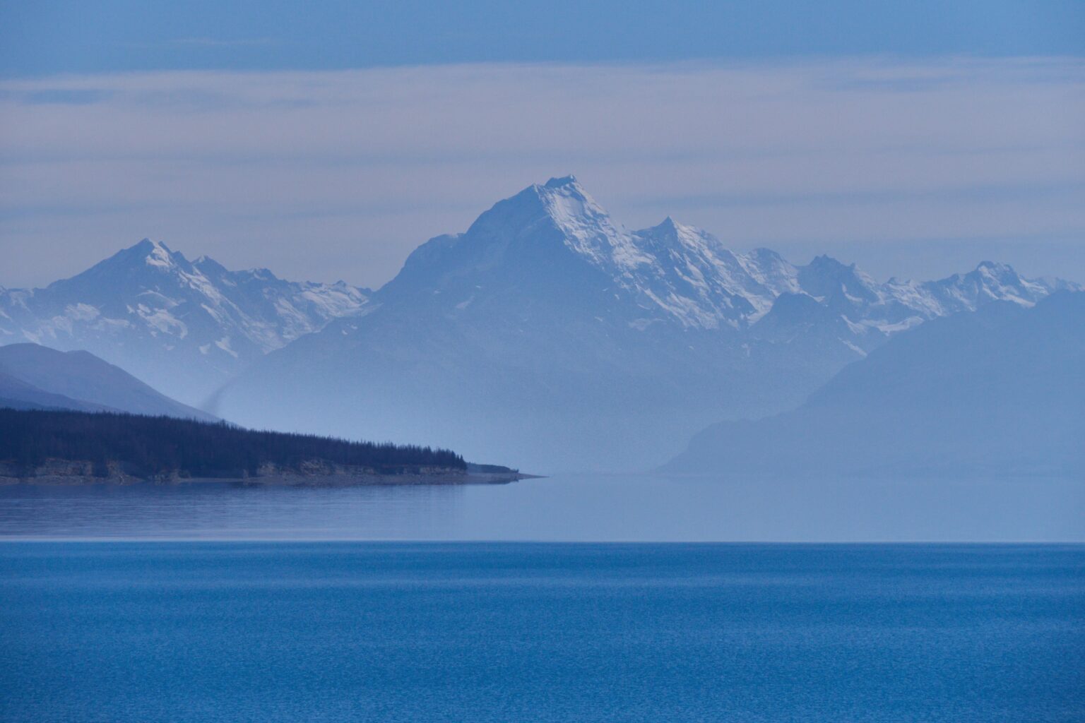 Lake Pukaki und Aoraki / Mount Cook, Neuseeland
