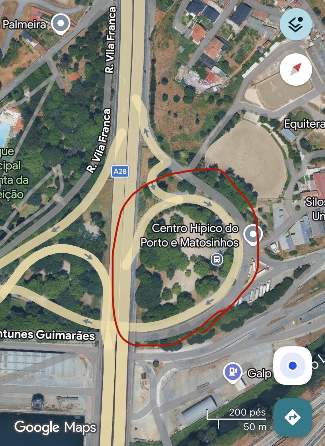 Was passiert an der A28-Ausfahrt Leça da Palmeira?
