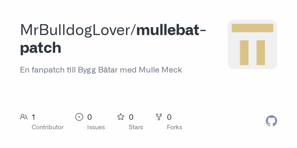 Patch zum Bauen von Booten mit Mulle Meck